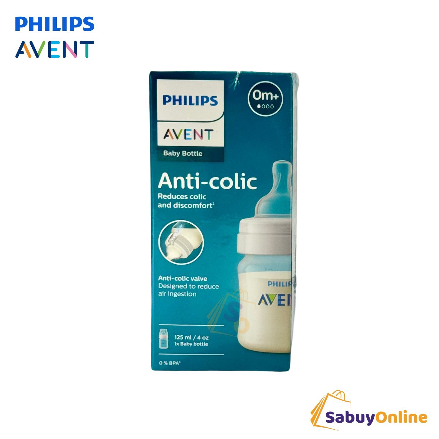 Philips AVENT ขวดนมพร้อมจุกนมซิลิโคน รุ่นแอนตี้โคลิค ขนาด 4 ออนซ์