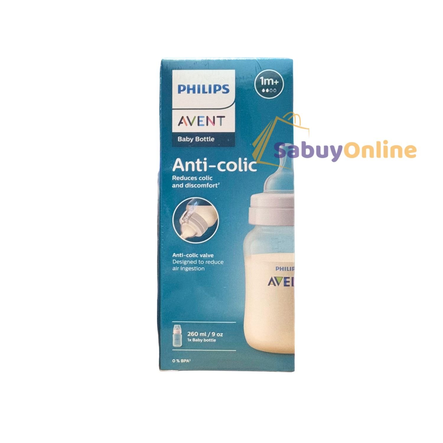 Philips AVENT ขวดนมพร้อมจุกนมซิลิโคน รุ่นแอนตี้โคลิค ขนาด 9 ออนซ์