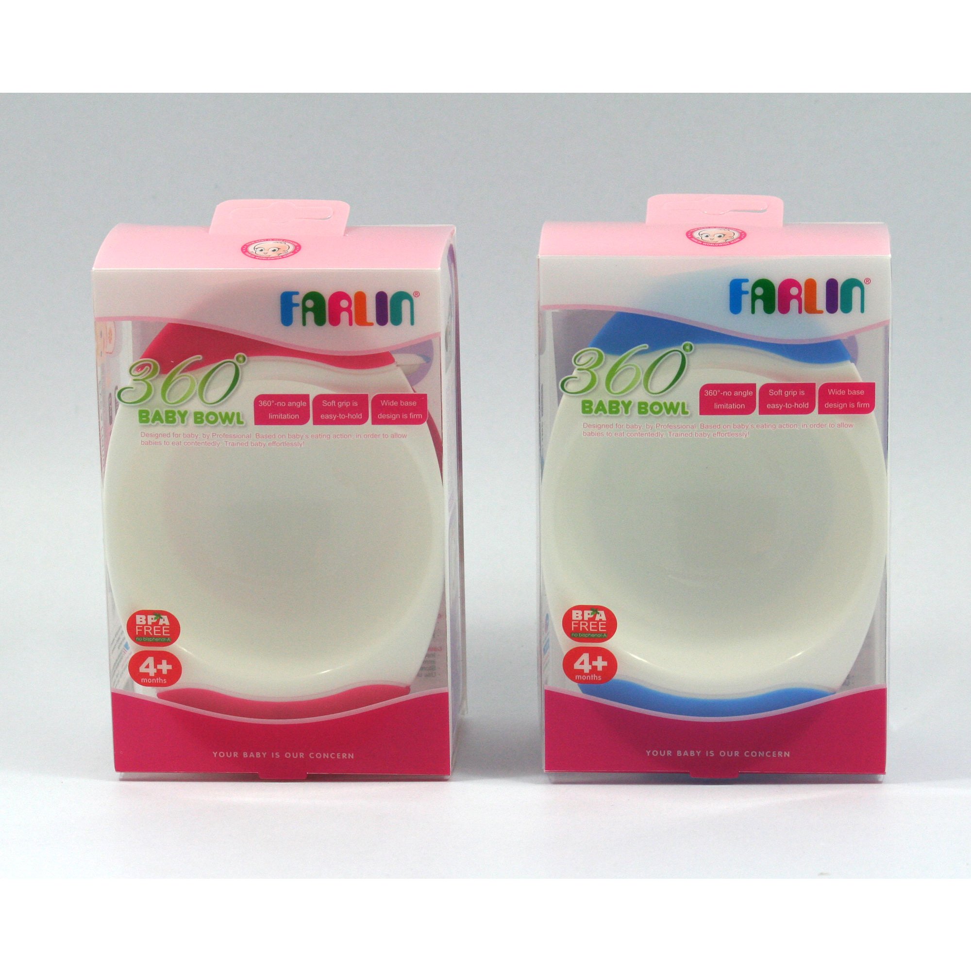 Farlin ชามก้นดูดใส่อาหารสำหรับเด็ก (คละสี)