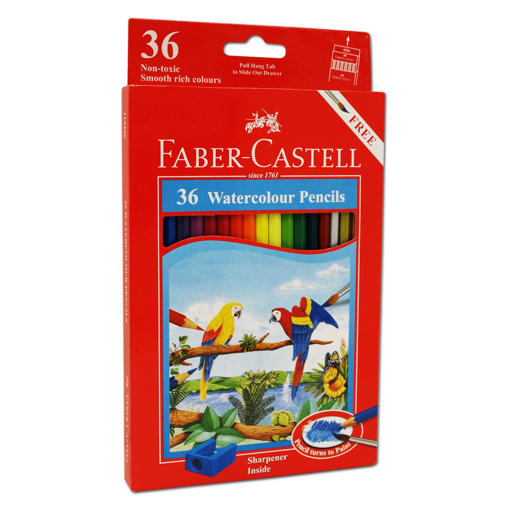Faber-Castell สีไม้ระบายน้ำ 36 สี กล่องกระดาษ
