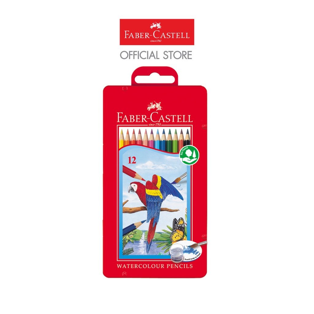Faber-Castell สีไม้ระบายน้ำ 12 สี กล่องเหล็ก