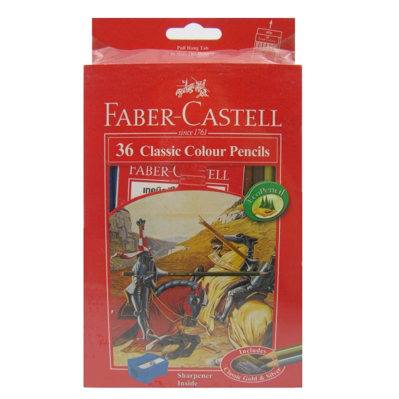 Faber-Castell สีไม้อัศวิน 36 สี กล่องกระดาษ