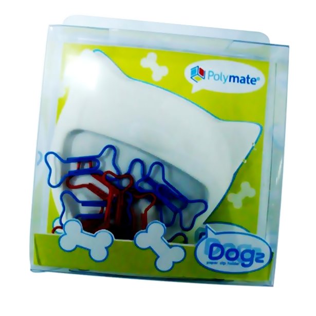Polymate Dog Paper Clip Holder คลิปหนีบกระดาษ  คลิปรูปกระดูกสุนัข พร้อมที่เก็บแม่เหล็กน้องหมา