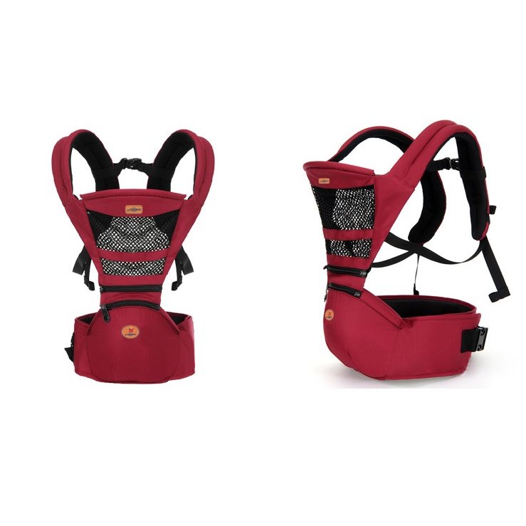 Aiebao Hip seat เป้อุ้มนั่งคาดเอว+สายรั้งเด็ก รุ่นระบายอากาศ