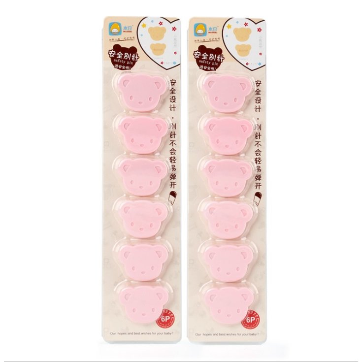 MOM2KIDS เข็มกลัดซ่อนปลาย แพค 6 ชิ้น