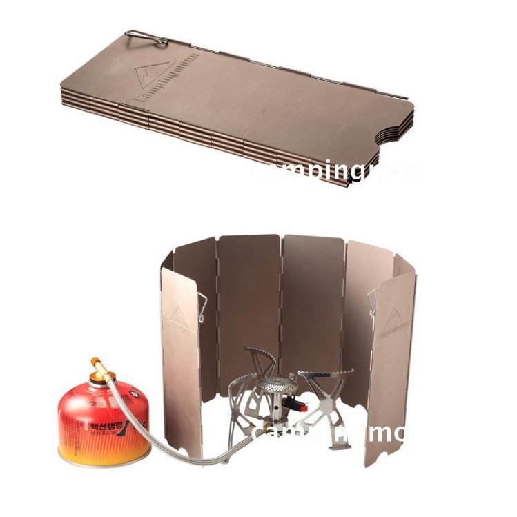 Campingmoon แผ่นบังลมเตาแคมป์ปิ้ง อลูมิเนียม 10 แผ่น รุ่น YD-10