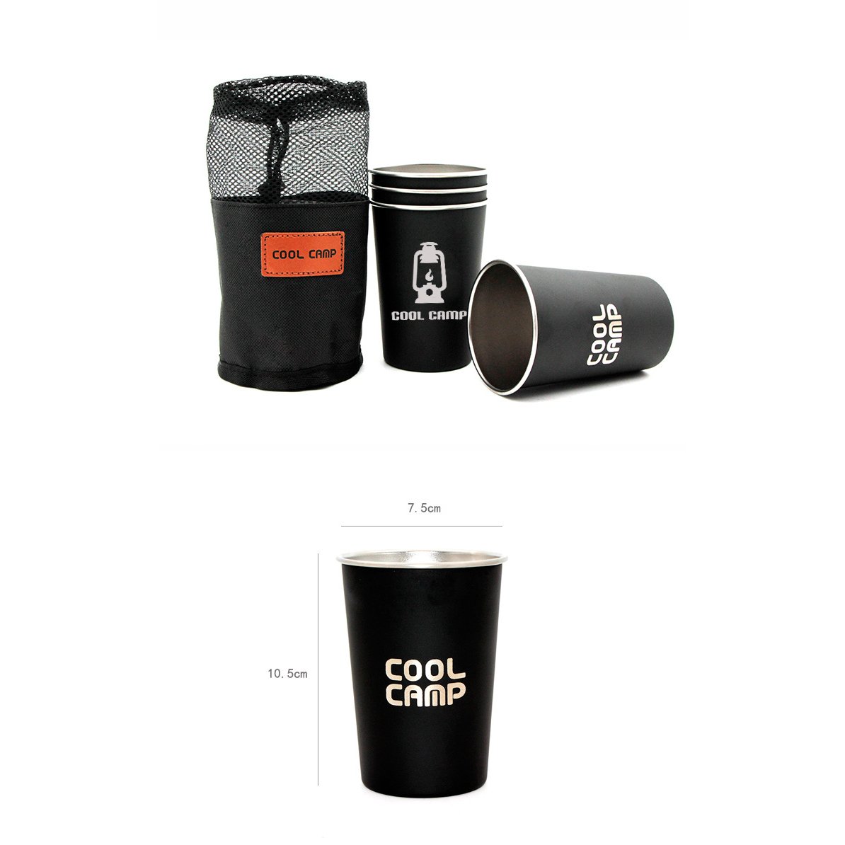CoolCamp แก้วน้ำแสตนเลสเก็บอุณหภูมิ 4 ใบ แข็งแรง ทนทาน พกพาง่าย ?