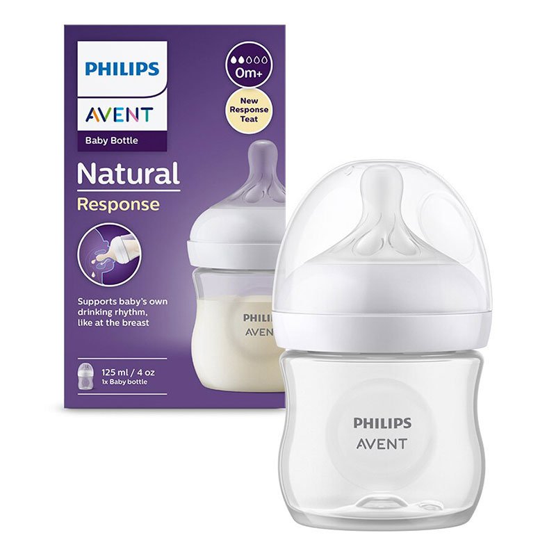 Philips AVENT ขวดนมพร้อมจุกนมซิลิโคน รุ่นเนเชอร์รัล Reponse ขนาด 4 ออนซ์