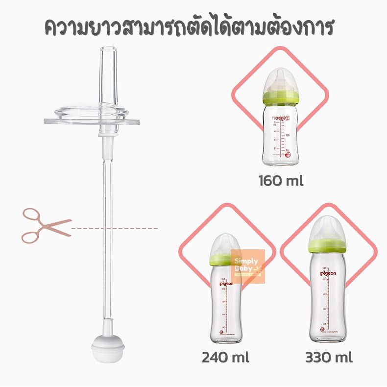 MOM2KIDS จุกหัดดูด หลอดดูดน้ํา กันสำลัก สำหรับเด็ก พร้อมกล่องเก็บ